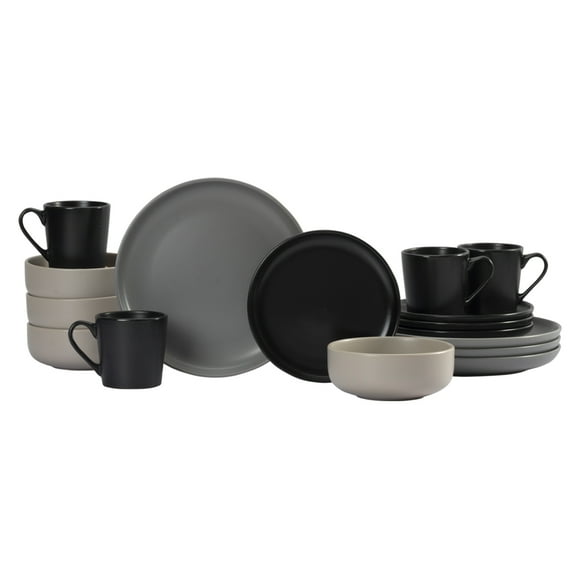 Vajilla de Cerámica Crown Baccara 16 piezas para 4 personas Marquina-Vaj