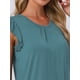 thumbnail image 5 of INSPIRAR CHIC Conjuntos de Pijamas de Dos Piezas para Mujeres con Mangas de Volantes y Pantalones Cortos XS Verde Pavo Real, 5 of 5