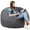 Dark Grey, variant on edx Bean Bag Sofa Chair 3Ft, Removable and Washable Matte Velvet Fabric Cover, Memory Foam Filling for Adults for Home, Dark Grey