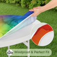 thumbnail image 5 of Rainbow Tie Dye Ink Pattern Round Fitted Tablecloth with Elastic Edge,Dining Table Cover Waterproof,Outdoor Round Tablecloth for Camping,Dining,Indoor and Outdoor, 5 of 7