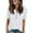 White, variant on Uaswgudfs Women's Tops Spring/Summer 2025 Short Sleeve Casual Shirts Fashion Loose Fit Clothes