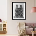thumbnail image 3 of Historic Framed Print, The western portal - facade of Reims cathedral, France, 17-7/8" x 21-7/8", 3 of 9