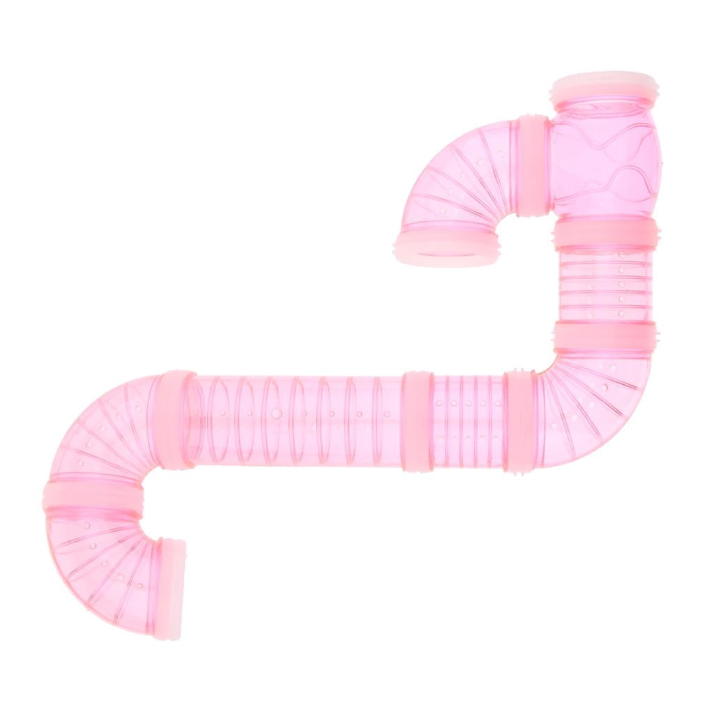 EHJRE 2x Hamster Tube Tunnel Toy Hideout Plastic Cage Toy Playing Hut for Hamster Gerbil Rat Mice Small Animals