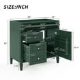 thumbnail image 7 of Miekor Furniture 36" Bathroom Vanity without Top Sink, Modern Bathroom Storage Cabinet with 2 Drawers and a Tip-out Drawer, Solid Wood Frame 86717, 7 of 7