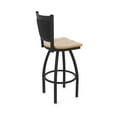 thumbnail image 2 of 870 Hadleigh 25" Swivel Counter Stool with Black Wrinkle Finish and Natural Maple Seat and Black Vinyl Back, 2 of 5