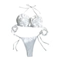 thumbnail image 1 of Trajes baño divididos piezas para mujer, conjunto Bikinis con cuello Halter, traje baño flores 3D, trajes, 1 of 5