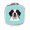 Blue, variant on Carolines Treasures  Checkerboard Pink Saint Bernard Compact Mirror - 2.75 x 3 x .3 In.
