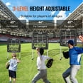 thumbnail image 4 of VEVOR 9 Hole Baseball Net, 28"x27" Softball Baseball Training Equipment for Hitting Pitching Practice, Heavy Duty Height Adjustable Trainer Aid with Strike Zone & 4 Ground Stakes, for Youth Adults, 4 of 9