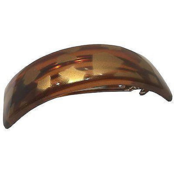 Parcelona French Medium Golden Touch Curved Shell Celluloid Hair Clip Barrette