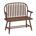 thumbnail image 6 of Contemporary Home Living Arched Back Bench with Armrest - 44" - Elm Brown, 6 of 7