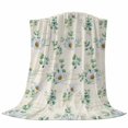 thumbnail image 6 of Daisy Blanket Soft Cozy Warm Twin Blanket for Bed, Plush Fuzzy Flannel Fleece Blankets for Sofa, Spring Floral Eucalyptus Leaves Botanical Beige Throw Blankets for Couch, Gifts for Men, 60"x80", 6 of 9