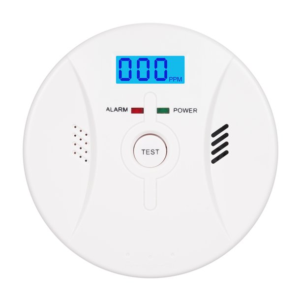Alarma de gas Alarma de CO y humo 2 en 1 Detectores de monóxido de carbono Detector de humo Combinación de humo Alarma de CO Fuego CO para alarma para el hogar y la cocina Pantalla LED Alarma de monóx