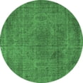 thumbnail image 1 of Ahgly Company Indoor Round Oriental Emerald Green Industrial Area Rugs, 3' Round, 1 of 4