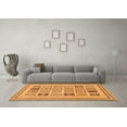 thumbnail image 3 of Ahgly Company Indoor Square Abstract Orange Modern Area Rugs, 4' Square, 3 of 4