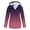 Purple, variant on Cyber.Monday /Black and Friday Fur Coats for Women Fayshow0 Women Casaul Printed Jackets Outdoor Plus Size Drawstring Zipper Hooded Raincoat Windproof Tops Coat with Pocket