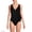 Black, variant on Women's Side Tie Wrap One Piece Swimsuit