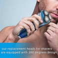 thumbnail image 3 of Replacement shaving heads compatible with Philips AT750 shaver, red, 3 of 5
