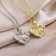 thumbnail image 4 of HIJONES Women's Cubic Zircon Love Heart Pendant Necklace Stainless Steel Personalized Link Chain Jewelry Gold, 4 of 5