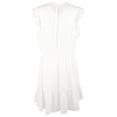 thumbnail image 2 of Women's Seersucker Split V-Neck Cap Flutter Sleeve Dress White X-Large, 2 of 4