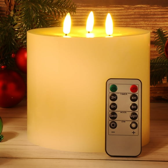 Vela LED sin llama de Lamp Retisee de 15 cm, funciona con pilas
