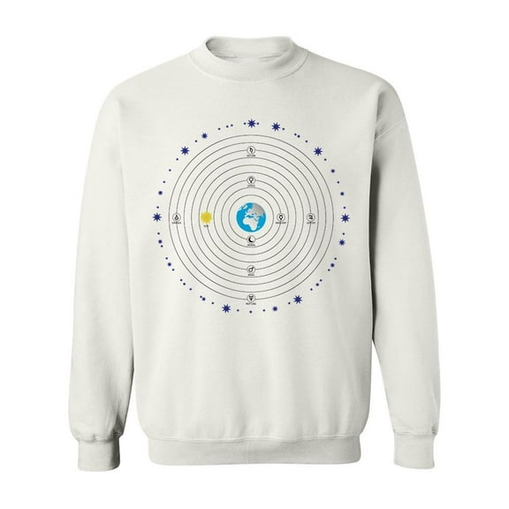 Astronomy And The Solar System Sweatshirt Men -Image by Shutterstock, Male 4X-Large