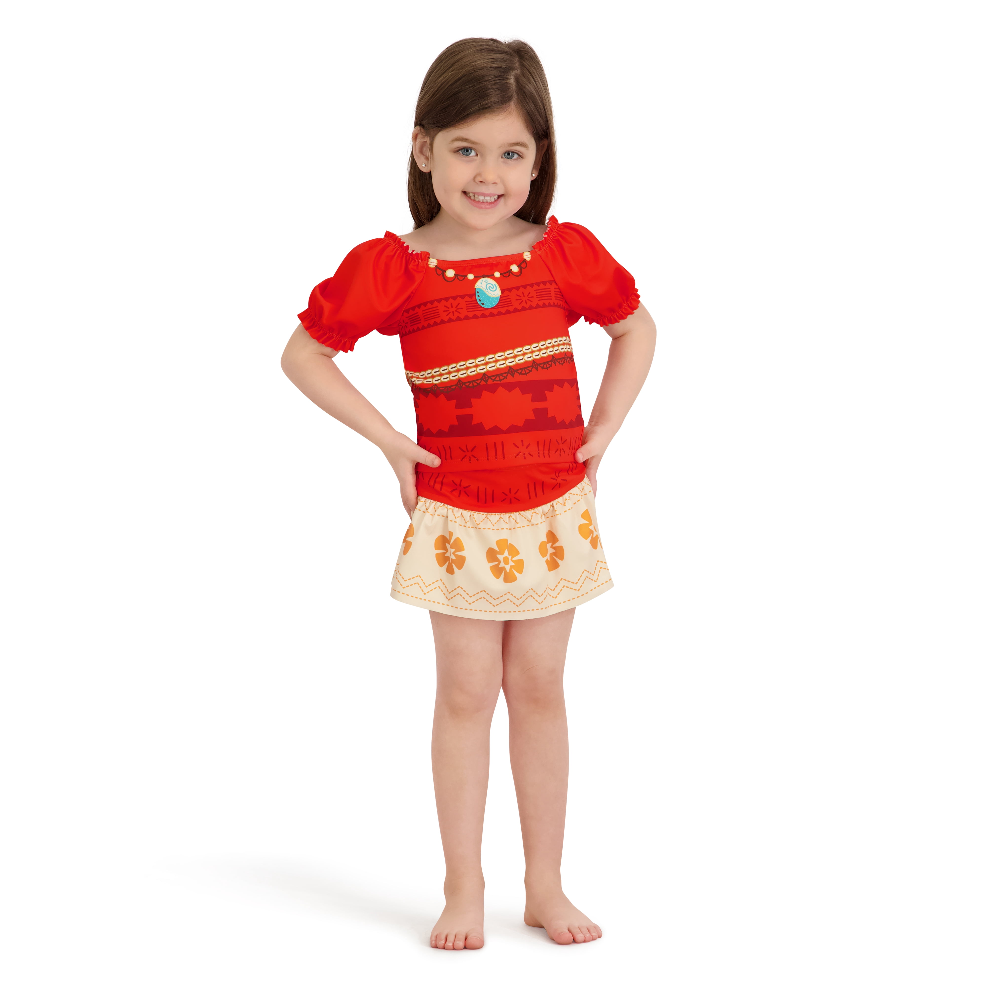 Character Toddler Girl Puff- Sleeve Tankini and Skirt Swimsuit, Sizes 12M- 5T