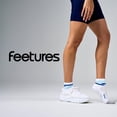 thumbnail image 7 of Feetures Elite Light Cushion Quarter Solid - Sport Sock with Targeted Compression - White Track , Small (1 Pair), 7 of 7