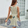 thumbnail image 6 of Spring Floral Celadon Dress Fashion Beach Long Dresses Female Party Printed Sundress, 6 of 7