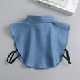 thumbnail image 7 of LoudSung Fake Collar Detachable Half Shirt Blouse False Collar Denim Doll Dickey Collar Designed Top Elegant for Women Girls, 7 of 7
