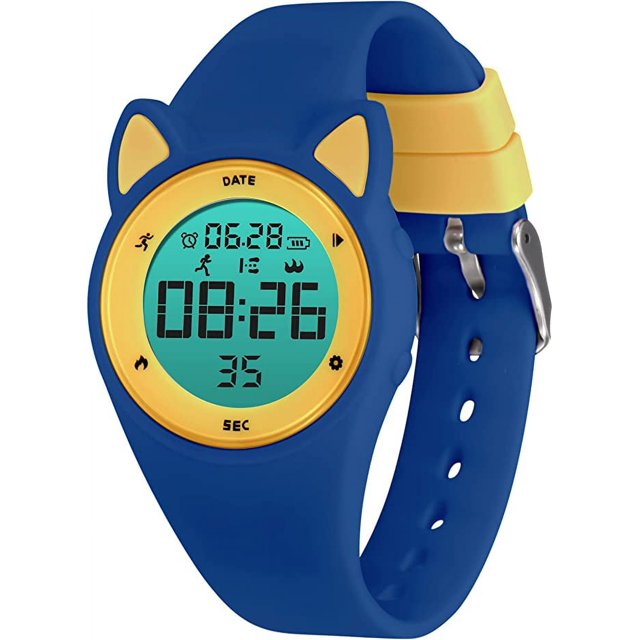 Relojes Reloj deportivo digital para niñas y niños, rastreador de actividad con despertador, cronómetro, relojes impermeables sin aplicación para adolescentes estudiantes de 5 a 12 años
