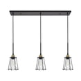 thumbnail image 3 of Indoor Modern Home Decorative Bright Ceiling Auspice 3 Light Brass and Black Pendant, 3 of 7