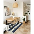 thumbnail image 4 of Simple Horizontal Stripes Line Bath Rug 2x3ft Woven Bathroom Entryway Runner Rug, Washable Living Room Hallway Bedroom Kitchen Carpet with Tassels, Non-Shedding Indoor Outdoor Throw Doormat, 4 of 5