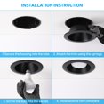 thumbnail image 2 of TORCHSTAR 6 Inch Recessed Light Black Baffle Trim with Detachable Ring, Full Metal, Ceiling Can Light Trim for 6 Inch Can, Fit Ha, 2 of 7
