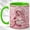 Green, variant on Pink Virgin Mary with Child Coffee Mug, Catholic Art Mug, Ceramic 11 oz