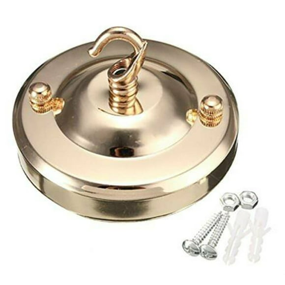 Vintage Ceiling Rose Hook Plate Light Fitting Chandelier Pendant Lamp Parts French Gold