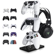3 Tier Controller Stand and Headset Stand for Xbox One X/Switch/PS4/PS5/PC, Controller Holder Gaming Accessories-Black