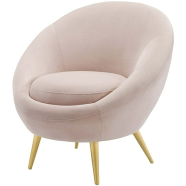 Contemporary Modern Urban Designer Living Room Lounge Club Lobby Accent Side Chair, Velvet Fabric Metal Steel, Pink