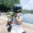 thumbnail image 3 of Casco de motocicleta para hombre y mujer, casco de motocicleta con personalidad universal Four Seasons Knight, casco integral de motocicleta con Bluetooth, 3 of 5