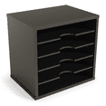 thumbnail image 6 of Ballucci 5-Tier Paper Organizer, File Holder, Mail Sorter, Wood Letter Tray, Black, 6 of 9