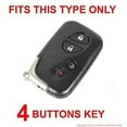 thumbnail image 4 of 2pcs 4B Silicone Smart Protector Entry Case Cover Skin Fob Holder for Lexus Key, 4 of 4