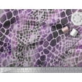 thumbnail image 3 of Soimoi Purple Japan Crepe Satin Fabric Giraffe Animal Skin Printed Craft Fabric by The Yard 42 Inch Wide, 3 of 3