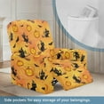 thumbnail image 4 of POLERO Black Cat Witch Print 4 Pieces Stretch Recliner Covers, Halloween Decor Recliner Sofa Slipcover, Fitted Non Slip Reclining Slipcovers for Pets Kids, Soft Lazy Boy Chair Covers, 4 of 7