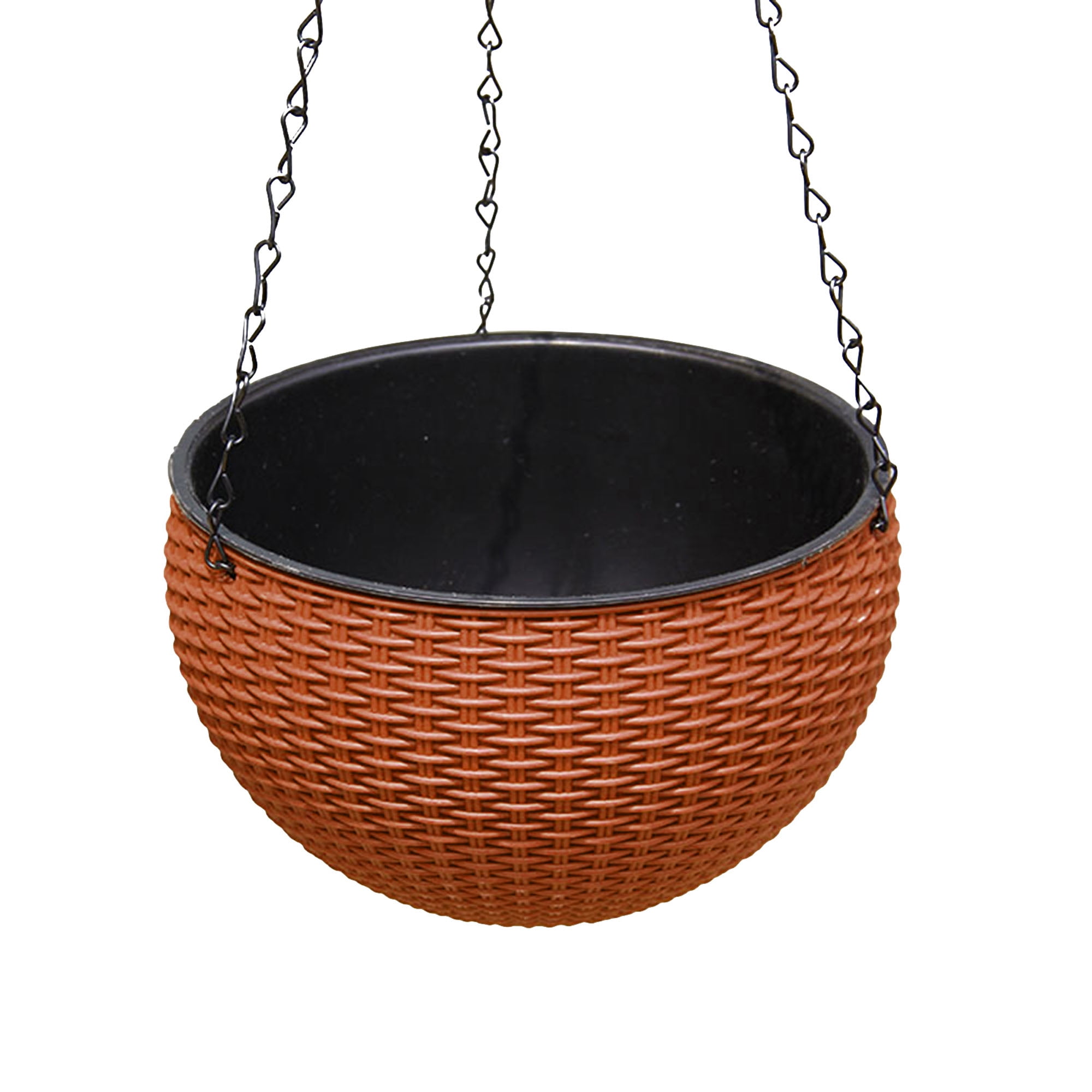 Hanging Baskets Flower Pots Artificial Rattan Plant Basket Hanging Planter with 3 Chains Hanging