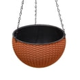 thumbnail image 2 of Hanging Basket, Listenwind Hanging Planter Outdoors Hanging Flower Pots with Drainage Holes, Indoor Outdoor Balcony Patio Hanging Pot Plant Holder with Chain, 2 of 9