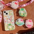 thumbnail image 2 of Cute Sanrio Hello Kitty Magnetic Bracket Magsafe Wireless Charge Phone Case For iPhone 15 14 13 12 11 Pro Max Clear Hard Cover RJ, 2 of 7