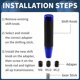 thumbnail image 4 of Cylinder Shift Knob, 18cm Universal for Automatic and Manual Vehicle Gear Shifter Knob with 3 Adapter Aluminum Alloy Blue, 1 Set, 4 of 7