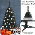 thumbnail image 6 of Topbuy 3 Ft Black Artificial Tree Unlit Halloween and Christmas Decoration Tree Compact Festival Party Supplies, 6 of 10