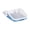 Blue, variant on 16.54x13.39x4.72 In Dog Potty Tray with Wall Post: Indoor Puppy Training Toilet,Plastic Mesh Grate, Pee Pad Holder for Male Dogs, Keeps Paws Dry, Portable Pet Litter Box for Apartment