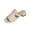 White, variant on Brown Women Low Heel Slippers Plus Size Open Toe Square Toe Chunky Heel Slip On Comfortable Indoor Flats 2026