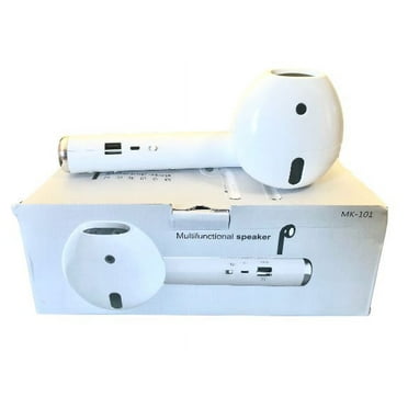 Giant Headset Speaker Wireless Bluetooth 5.0 3D Stereo Music Portable Giant Loudspeaker for Party, Travel, Indoor, Outdoor, w/Built-in Mic, TF Aux Cable and SD Card Slot(White)